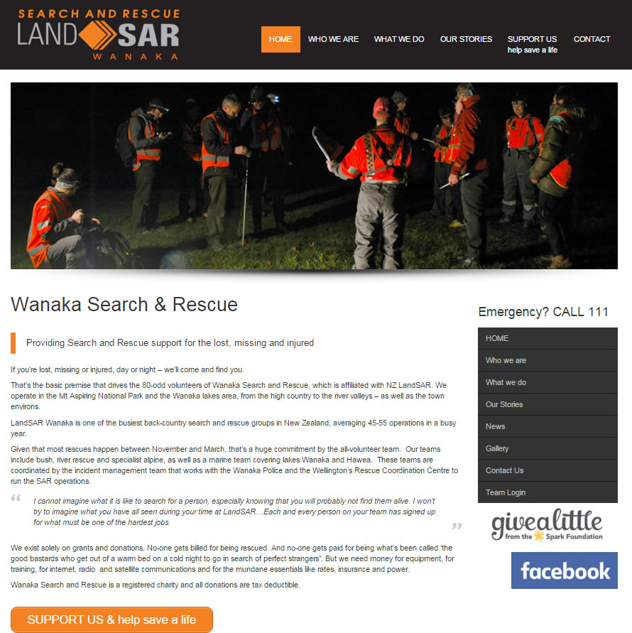 Jean, Wanaka LANDSAR website